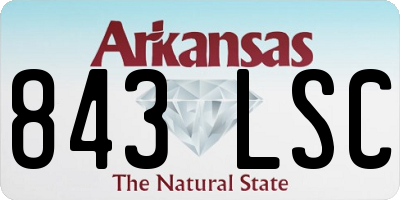 AR license plate 843LSC