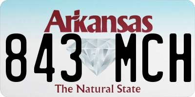 AR license plate 843MCH