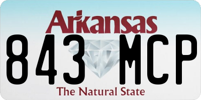 AR license plate 843MCP