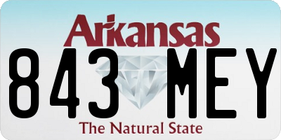 AR license plate 843MEY