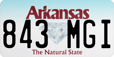 AR license plate 843MGI