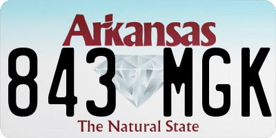 AR license plate 843MGK