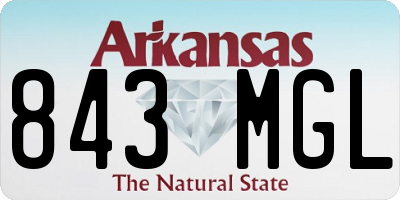 AR license plate 843MGL