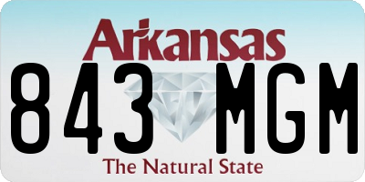 AR license plate 843MGM