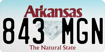 AR license plate 843MGN