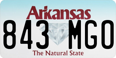 AR license plate 843MGO
