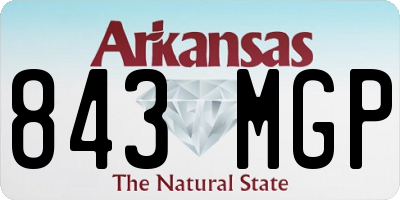 AR license plate 843MGP