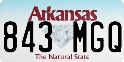 AR license plate 843MGQ