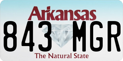 AR license plate 843MGR
