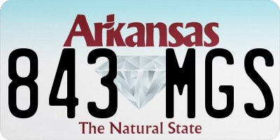 AR license plate 843MGS