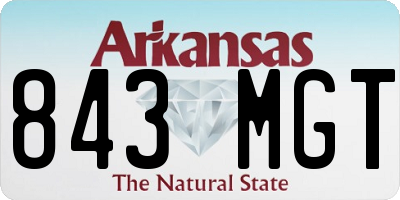 AR license plate 843MGT