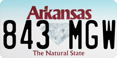 AR license plate 843MGW