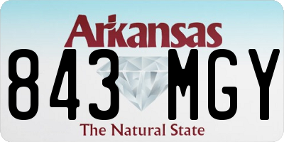 AR license plate 843MGY