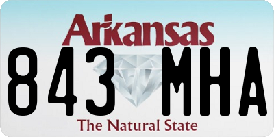 AR license plate 843MHA