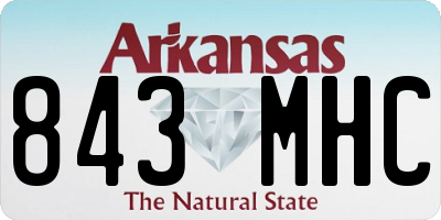 AR license plate 843MHC