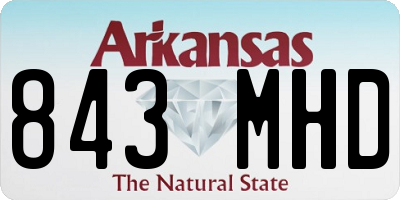 AR license plate 843MHD