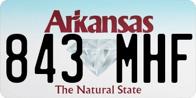 AR license plate 843MHF