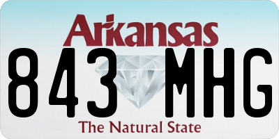 AR license plate 843MHG