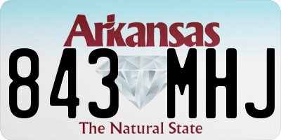 AR license plate 843MHJ