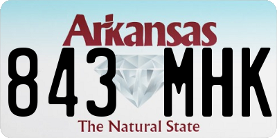 AR license plate 843MHK