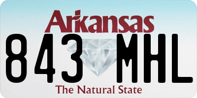 AR license plate 843MHL
