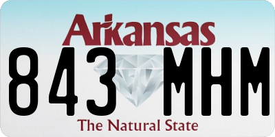 AR license plate 843MHM