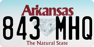 AR license plate 843MHQ