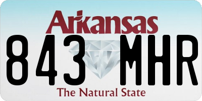 AR license plate 843MHR