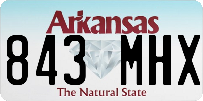 AR license plate 843MHX