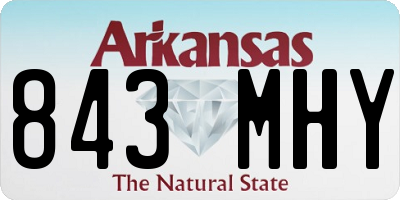 AR license plate 843MHY