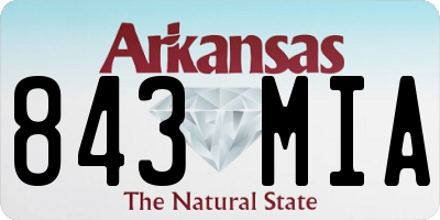 AR license plate 843MIA