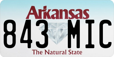 AR license plate 843MIC