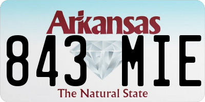 AR license plate 843MIE