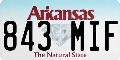 AR license plate 843MIF