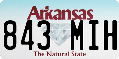 AR license plate 843MIH