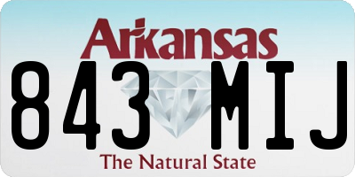 AR license plate 843MIJ