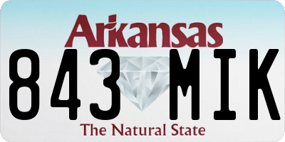AR license plate 843MIK