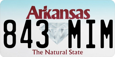 AR license plate 843MIM
