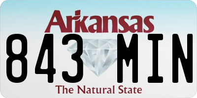 AR license plate 843MIN
