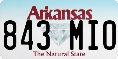 AR license plate 843MIO
