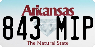 AR license plate 843MIP