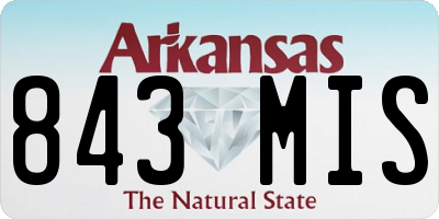 AR license plate 843MIS
