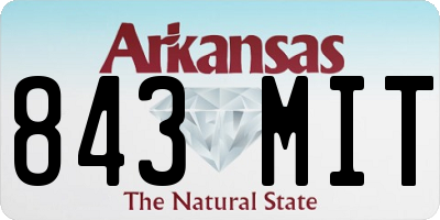 AR license plate 843MIT