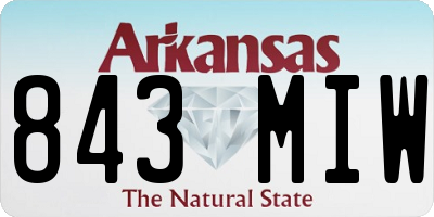 AR license plate 843MIW