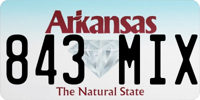 AR license plate 843MIX