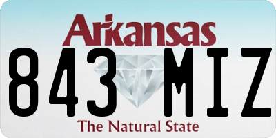 AR license plate 843MIZ