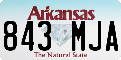 AR license plate 843MJA