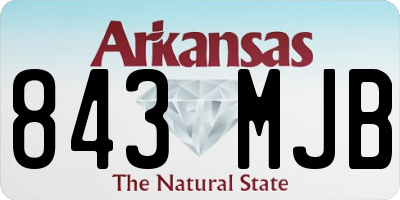 AR license plate 843MJB