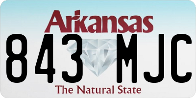AR license plate 843MJC