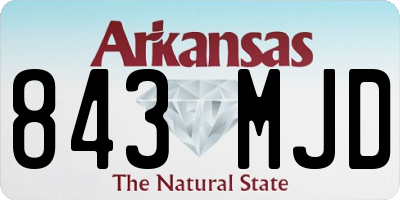 AR license plate 843MJD
